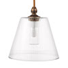 Ashley Fine Fluted Bathroom Pendant in Antiqued Brass
