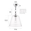 Ashley Fine Fluted Bathroom Pendant In Nickel