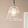 Ashley Fluted Bathroom Pendant In Nickel