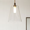 Evesham Bathroom Pendant in Antiqued Brass