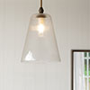 Evesham Fine Fluted Bathroom Pendant in Antiqued Brass