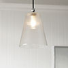Evesham Fine Fluted Bathroom Pendant In Nickel