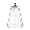 Evesham Fluted Bathroom Pendant In Nickel