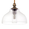 Octavia Fine Fluted Bathroom Pendant in Antiqued Brass