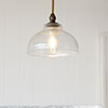 Octavia Fine Fluted Bathroom Pendant in Antiqued Brass