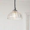 Octavia Fluted Bathroom Pendant In Nickel