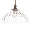 Langley Fluted Bathroom Pendant in Antiqued Brass