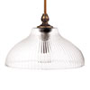 Langley Fine Fluted Bathroom Pendant in Antiqued Brass