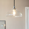 Langley Fine Fluted Bathroom Pendant In Nickel