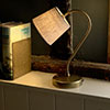 Kennington Rechargeable Table Lamp in Lacquered Antiqued Brass 