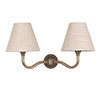 Double Carrick Wall Light in Antiqued Brass