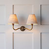 Double Carrick Wall Light in Antiqued Brass