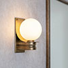 Hundon Wall Light in Antiqued Brass