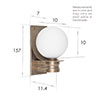 Hundon Wall Light in Antiqued Brass