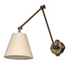 Articulated Conduit Wall Light in Antiqued Brass