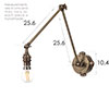 Articulated Conduit Wall Light in Antiqued Brass