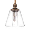 Newton Fine Fluted Bathroom Pendant in Antiqued Brass