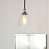 Newton Fine Fluted Bathroom Pendant in Nickel