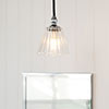 Newton Fluted Bathroom Pendant in Nickel