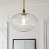 Camden Fine Fluted Bathroom Pendant in Antiqued Brass