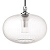 Camden Fine Fluted Bathroom Pendant in Nickel