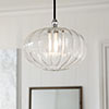 Camden Fluted Bathroom Pendant in Nickel