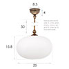 Camden Opal Bathroom Pendant in Antiqued Brass