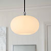 Camden Opal Bathroom Pendant in Nickel