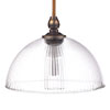 Emelia Fine Fluted Bathroom Pendant in Antiqued Brass