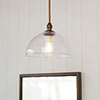 Emelia Fine Fluted Bathroom Pendant in Antiqued Brass
