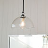 Emelia Fine Fluted Bathroom Pendant in Nickel