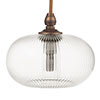 Hampstead Fine Fluted Bathroom Pendant in Antiqued Brass