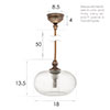 Hampstead Fine Fluted Bathroom Pendant in Antiqued Brass