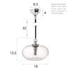 Hampstead Fine Fluted Bathroom Pendant in Nickel