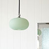 Hampstead Jade Green Bathroom Pendant Light in Nickel