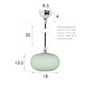 Hampstead Jade Green Bathroom Pendant Light in Nickel