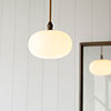 Hampstead Opal Bathroom Pendant in Antiqued Brass