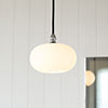 Hampstead Opal Bathroom Pendant in NIckel