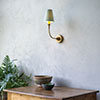 Mayfield Single Arm Wall Light in Antiqued Brass
