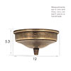 Charleston Ceiling Rose with Grip in Antiqued Brass