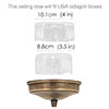 Charleston Ceiling Rose with Grip in Antiqued Brass