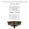 Charleston Ceiling Rose with Grip in Bronze Metallic