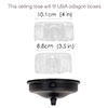 Charleston Ceiling Rose with Cable Grip in Matt Black