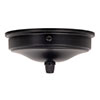 Charleston Ceiling Rose with Cable Grip in Matt Black