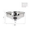 Charleston Ceiling Rose with Cable Grip in Matt Black