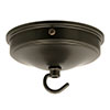 Charleston Ceiling Rose with Hook in Bronze Metallic