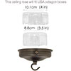 Charleston Ceiling Rose with Hook in Bronze Metallic