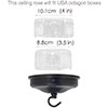 Charleston Ceiling Rose with Hook in Matt Black