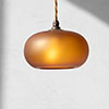 Hampstead Amber Pendant Light in Antiqued Brass