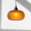 Hampstead Amber Pendant Light (ES) in Antiqued Brass